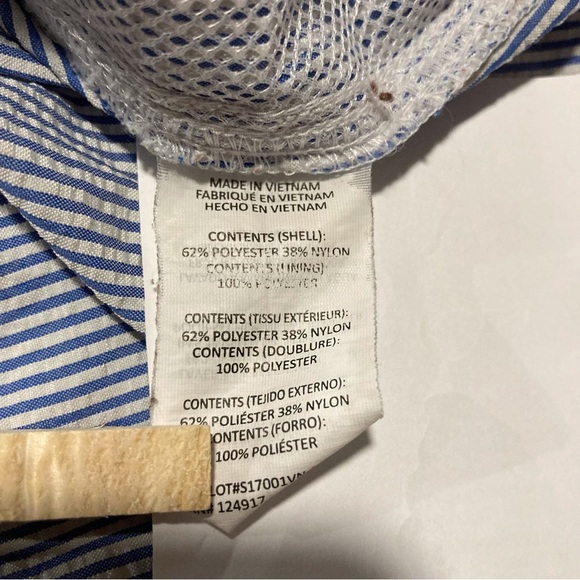 Trunks Brand Classic Blue and White Striped Swim Trunks - Small Flaws - Picture 7 of 13